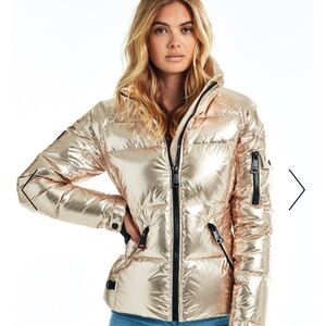 SAM. Shiny Gold Women's Puffer Jacket